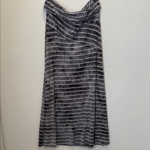 Unity World Wear Gray Striped Maxi Skirt